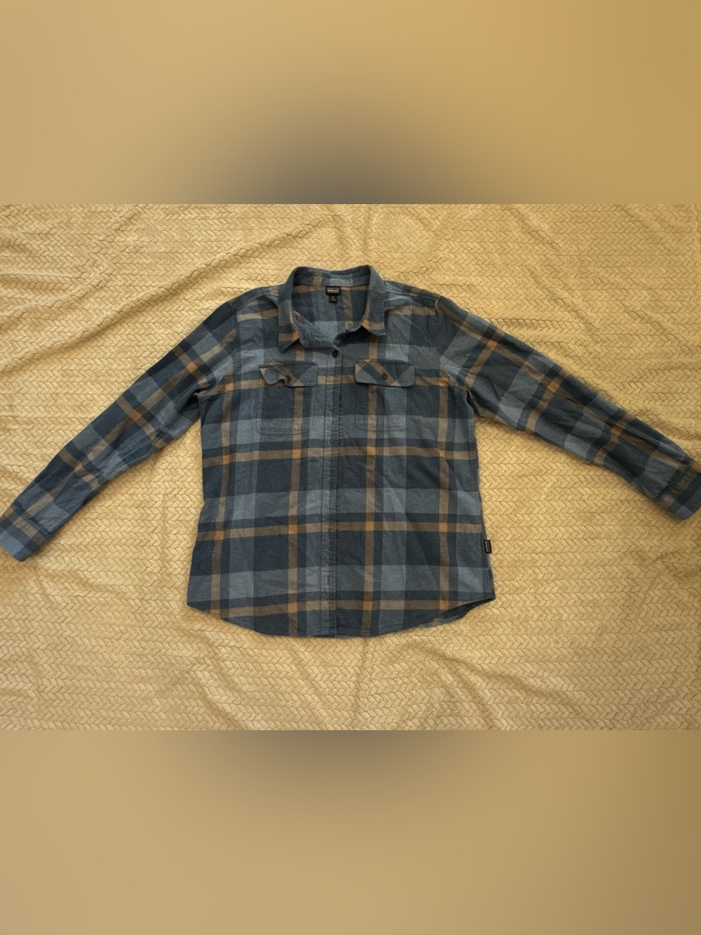 Patagonia Blue and Brown Plaid Jacket